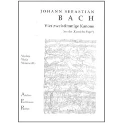 Bach, J.S.: 4 Zweistimmige Kanons Aus Der Kunst Der Fuge