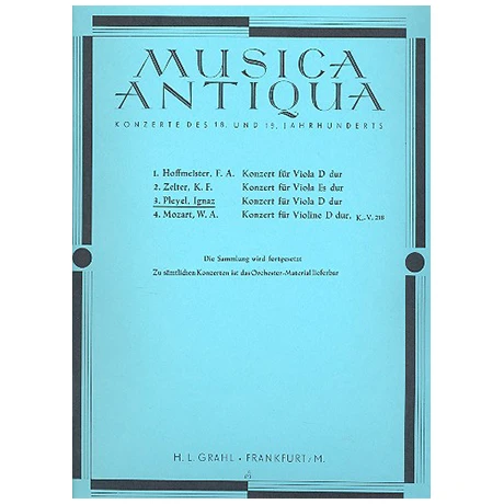 Pleyel, I. J.: Violakonzert Op. 31 D-Dur