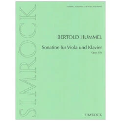 Hummel, B.: Sonatine Für Viola Und Klavier Op. 35b