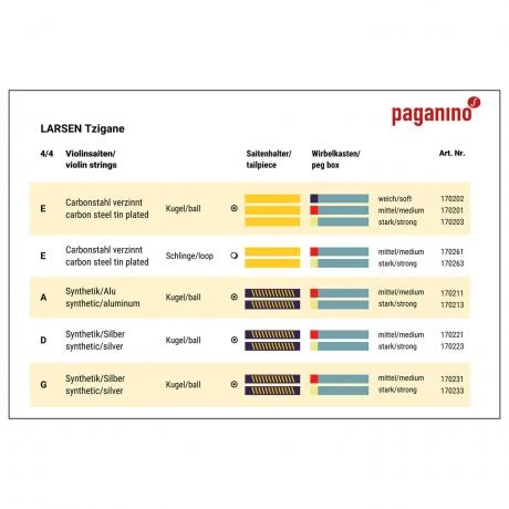 TZIGANE Violin String G By Larsen - Image 2