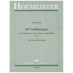 Dont, J.: 24 Vorübungen Zu Kreutzers Und Rodes Violinetüden Op.37