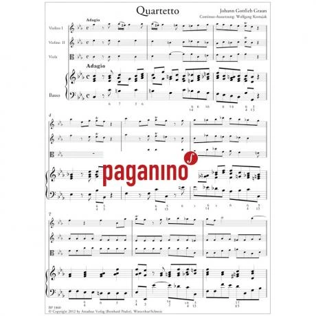 Graun, Joh. G.: Quartett C-Moll - Image 2
