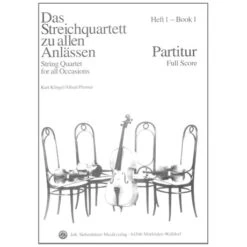 Das Streichquartett Zu Allen Anlässen Band 1 – Partitur