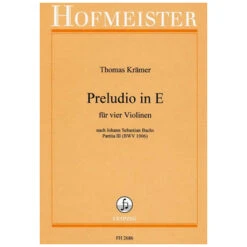 Krämer, Th.: Preludio In E - Nach J. S. Bachs Partita III BWV 1006