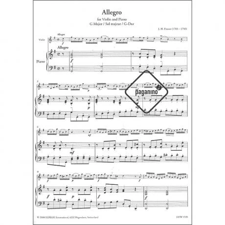Fiocco, J. H.: Allegro G-Dur / Telemann, G. Ph.: Violinsonatina A-Dur (+CD) - Image 3