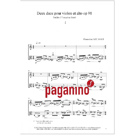 Mulsant, F.: Zwei Duos Für Violine Und Viola Op. 91 - Image 2