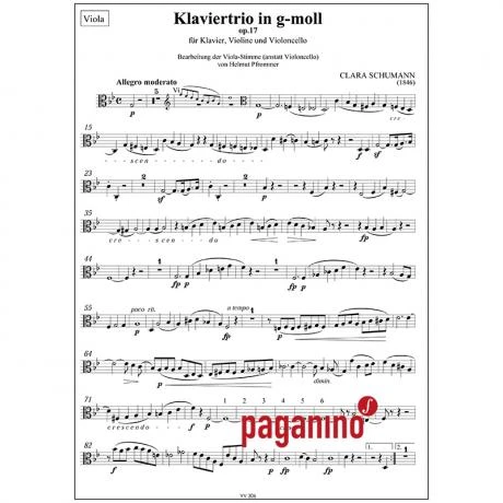 Schumann, C.: Trio Für Violine, Viola Und Klavier Op. 17 G-Moll - Image 2