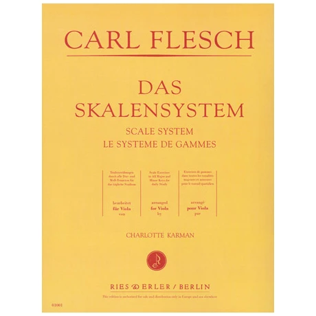 Flesch, C.: Das Skalensystem Für Viola