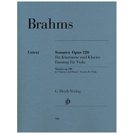Brahms, J.: Violasonaten Op. 120/1-2 F-Moll Und Es-Dur