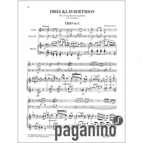 Haydn, J.: Klaviertrios Band 5 Hob XV:27-32 - Image 3