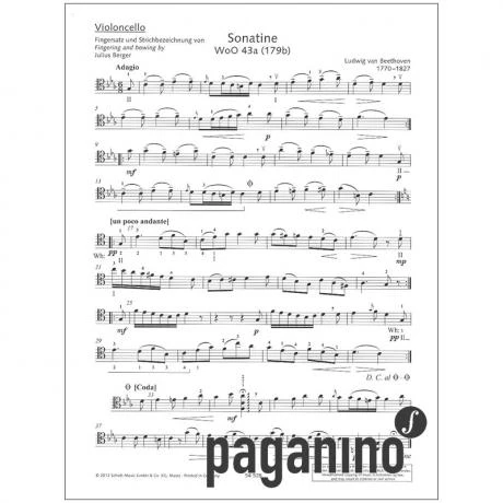 Beethoven, L. V.: Violoncellosonatina WoO 43a C-Moll - Image 4