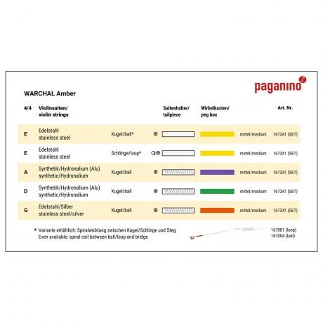 AMBER Violin String SET By Warchal - Image 2